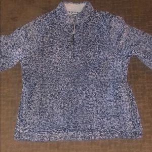 Fluffy 3/4 zip sweater